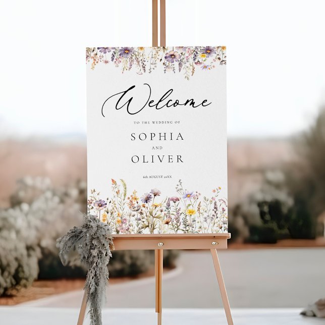 Póster Rótulo Boda floral romántico (Subido por el creador)