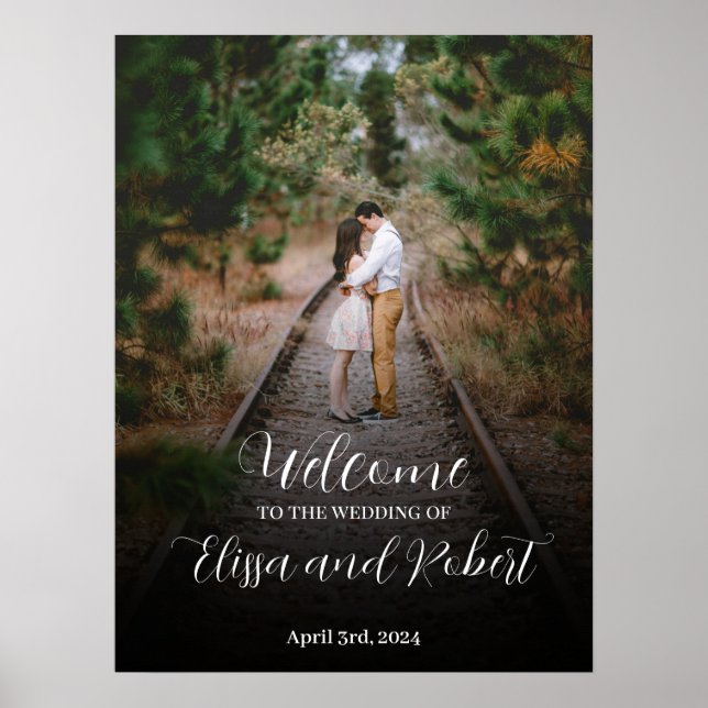 Póster Rótulo boda Foto: Personalizar, Boda perfecto (Frente)