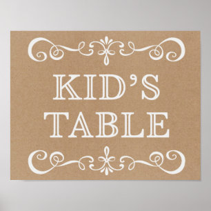 Póster Rótulo boda - Mesa infantil Rótulo de Boda ruso