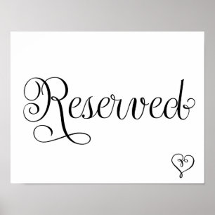 Póster Rótulo Boda reservado