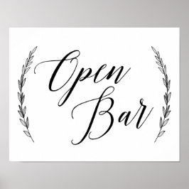 Póster Rótulo boda - Rótulo Boda de Open Bar Laurel