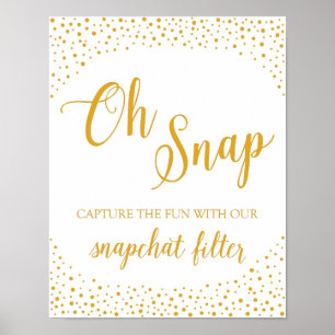Póster Rótulo boda - Rótulo Boda Snapchat Confetti