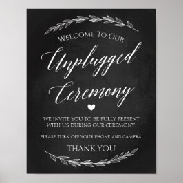 Póster Rótulo boda - Rótulo Chalkboard de ceremonia desen