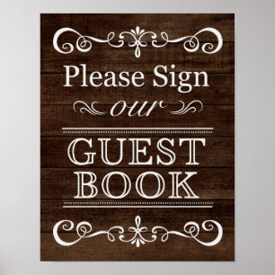 Póster Rótulo boda - Rótulo De Nuestro Libro De Visitante