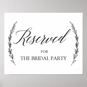 Póster Rótulo boda - Rótulo del Boda de la Mesa reservada