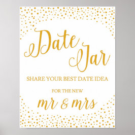 Póster Rótulo boda - Rótulo del Boda Jar Confetti