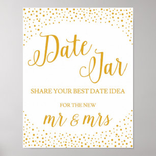 Póster Rótulo boda - Rótulo del Boda Jar Confetti