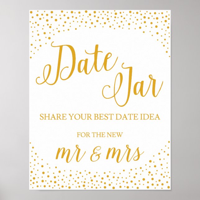 Póster Rótulo boda - Rótulo del Boda Jar Confetti (Frente)