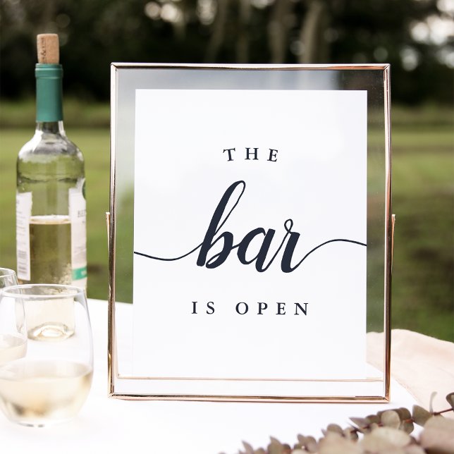Póster Rótulo Boda "The Bar is Open" de Marina y Blanco (Subido por el creador)