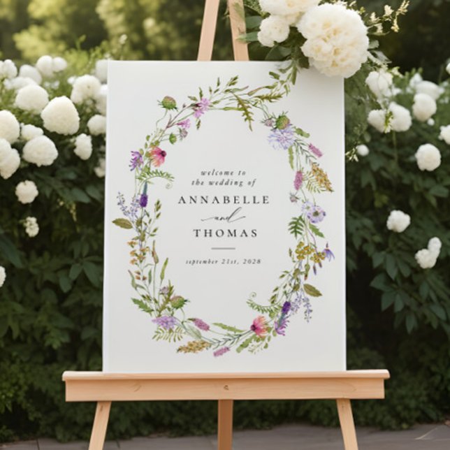 Póster Rótulo Boda Wreath Greenery (Subido por el creador)
