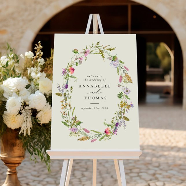 Póster Rótulo Boda Wreath Greenery (Subido por el creador)