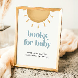 Póster Rótulo Boho Sunshine Baby Shower Books