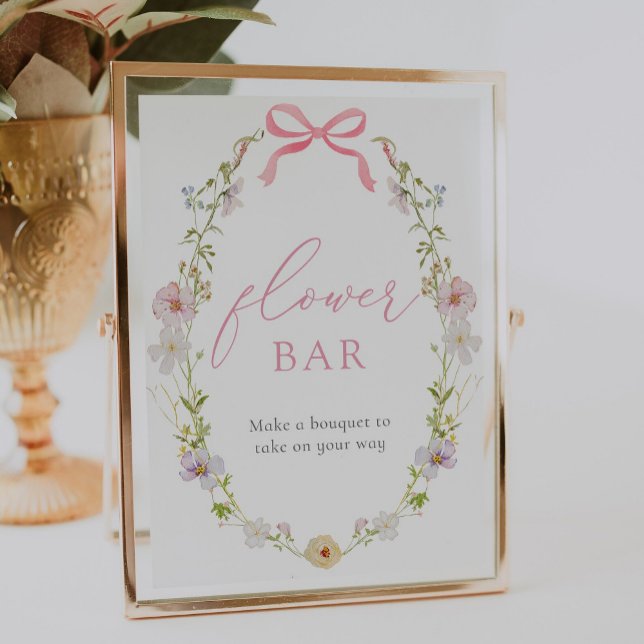 Póster Rótulo Bouquet Bar de Flores y Mariposas (Subido por el creador)