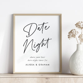 Póster Rótulo Bridal Shower Date Jar