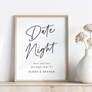 Póster Rótulo Bridal Shower Date Jar