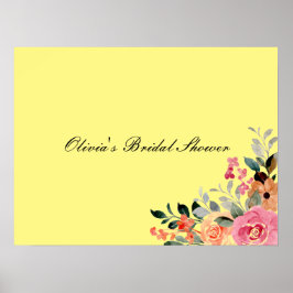 Póster Rótulo Bridal Shower Yard