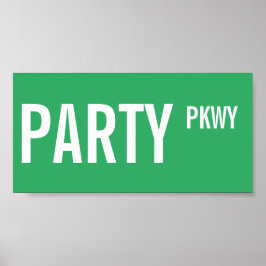 Póster Rótulo callejero Fiesta Parkway Rótulo de decoraci