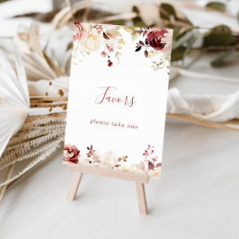 Póster Rótulo Calligraphy Graceful Floral Favors