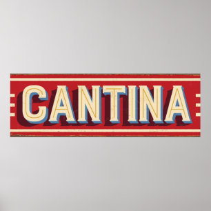 Póster Rótulo Cantina