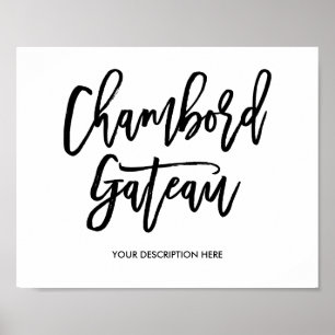 Póster Rótulo Chambord Gateau