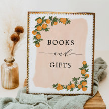 Rótulo Citrus Naranja Greenery Cutie Books & Gifts