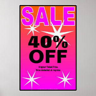 Póster RÓTULO comercial de VENTA/plantilla de poster