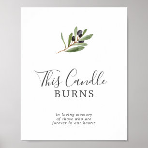Póster Rótulo conmemorativo Boda de la quema de velas de