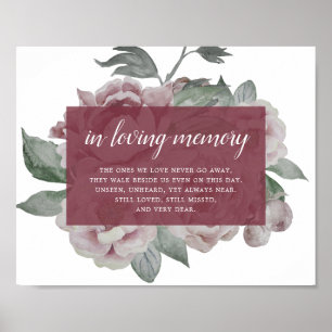 Póster Rótulo conmemorativo de la boda en el jardín inglé