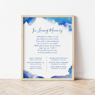 Póster Rótulo conmemorativo de Sapphire Tide Boda