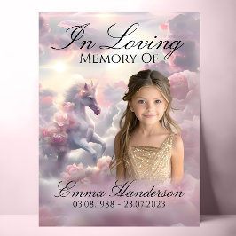 Póster Rótulo conmemorativo de Unicornio encantado con el