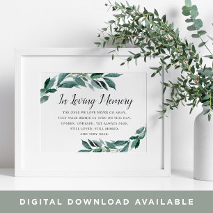 Póster Rótulo conmemorativo del Boda de la Foliage Abunda