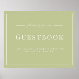 Póster Rótulo Coral y Cream Boda Guestbook