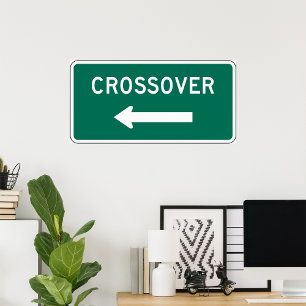 Póster Rótulo Crossover Road