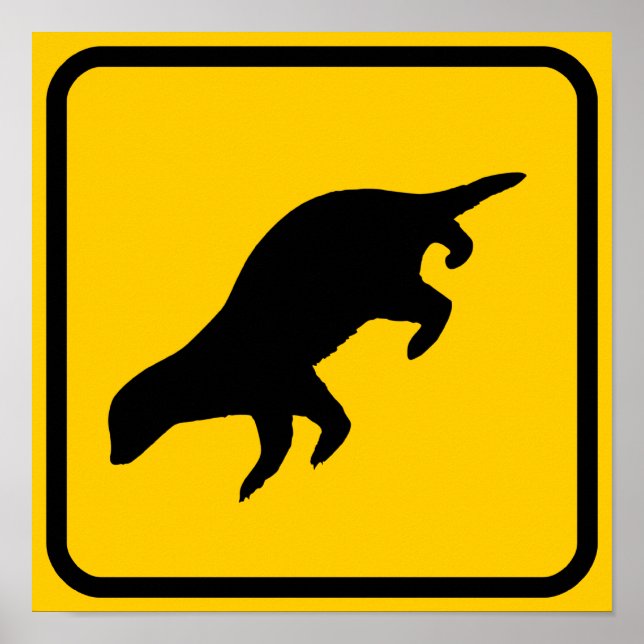 Póster Rótulo cruzado de Honey Badger (Frente)