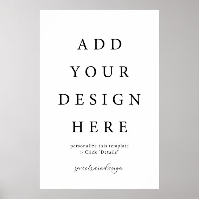 Póster Rótulo de 24x36" vertical/Poster vertical (Frente)