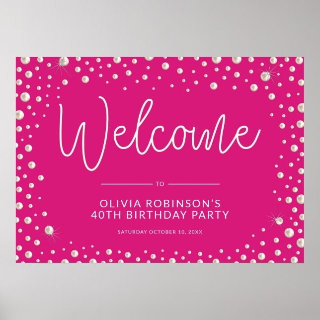 Póster Rótulo de 40 años de Pearl (Frente)