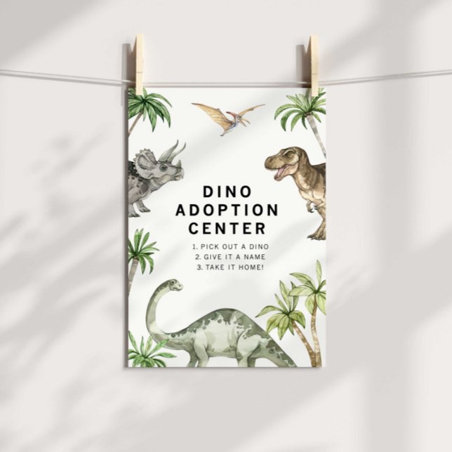 Póster Rótulo de adopción de dinosaurios jurásicos de acu (Subido por el creador)