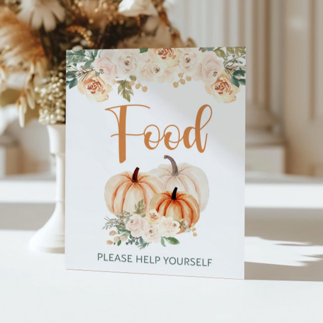 Póster Rótulo de alimentos de calabaza Baby Shower (Subido por el creador)