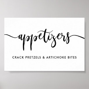 Póster Rótulo de alimentos Monocromo Moderno de Typografí