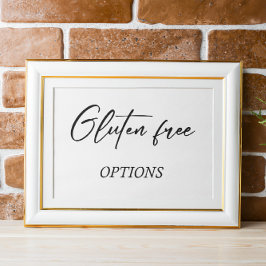 Póster Rótulo de alimentos para Bodas imprimibles sin glu