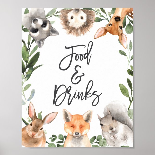 Póster Rótulo de alimentos y bebidas para animales de Woo (Frente)