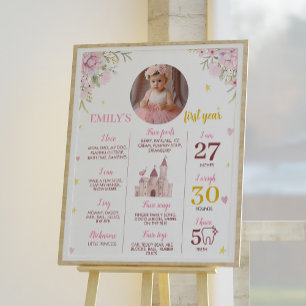 Póster Rótulo de aniversario de la Corona Princesa de Oro