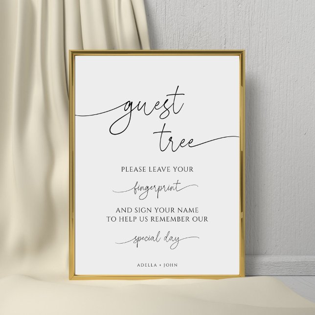 Póster Rótulo de árbol de invitado Boda de huellas dactil (Subido por el creador)