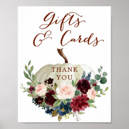 Póster Rótulo de artículos de Baby Shower para calabaza d