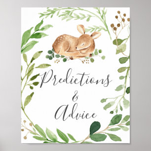 Póster Rótulo de asesoría y predicciones de Baby Shower d