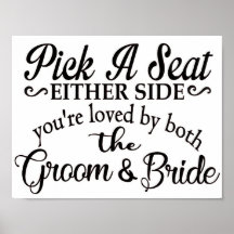 Rótulo de asiento del boda