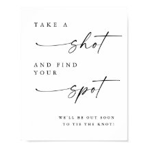 Rótulo de asiento minimalista tomar una bebida Bod