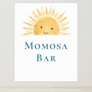 Póster Rótulo de Baby Shower con temática solar Momosa Ba
