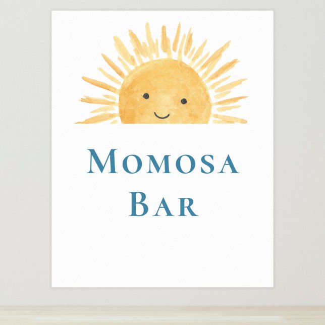 Póster Rótulo de Baby Shower con temática solar Momosa Ba (Subido por el creador)