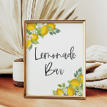 Póster Rótulo de bar Citrus Lemon Fiesta Lemonade<br><div class="desc">Rótulo de bar Citrus Lemon Fiesta Lemonade</div>